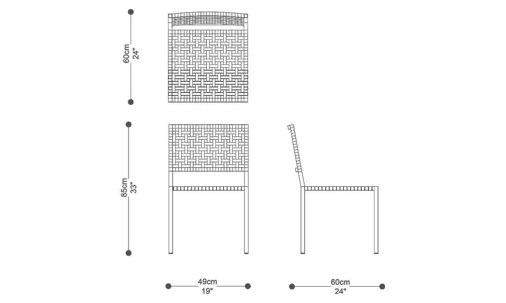 Image of the main dimensions of the product